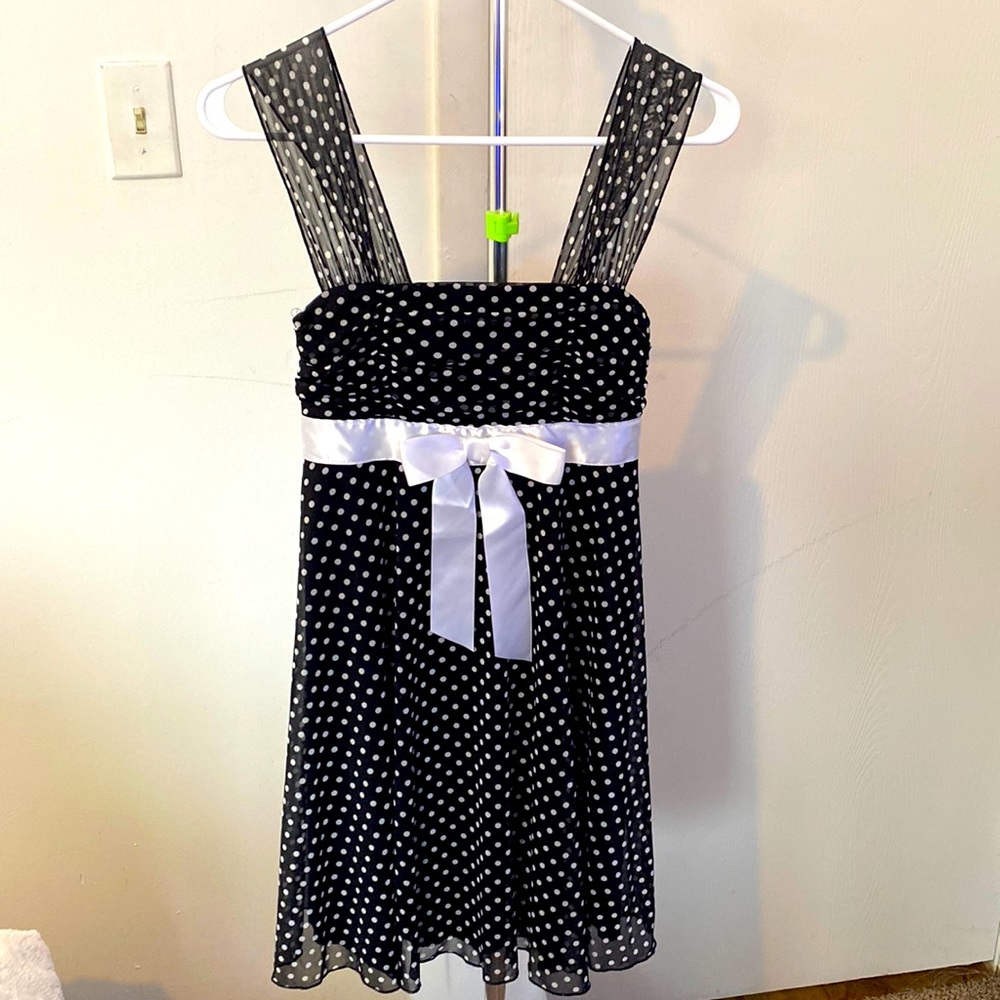 Polka dot dress.